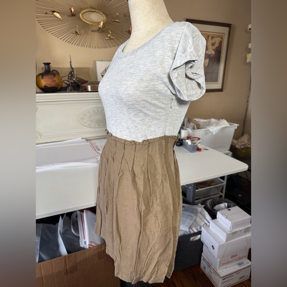 Forever 21 Grey & Dark Beige Mini Dress Size S - Picture 3 of 10